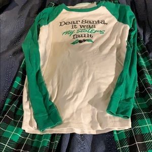 Dear Santa it was my sister’s fault Christmas PJs